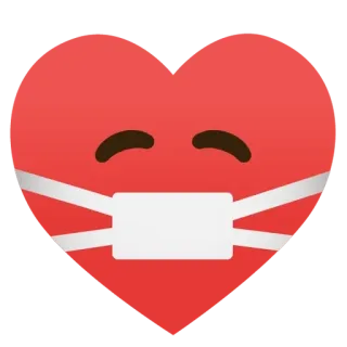 🌟 heart, mask, health, covid, pandemic telegram sticker