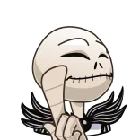 🤫 Jack Skellington The Nightmare Before Christmas Jack Skellington, Nightmare Before Christmas, Skeleton, Disney, Halloween, Pointing whatsapp sticker
