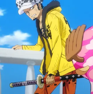 🫀 Trafalgar Law One Piece Anime, Trafalgar Law, One Piece, Charakter, Schwert telegram sticker
