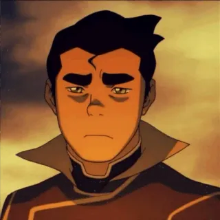 😞 Mako Legend of Korra cartoon, character, avatar, sad, firebender, Mako telegram sticker