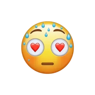 😳 emoji, love, sweaty, expression, emotional telegram sticker