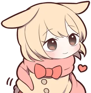 🙂 动漫, Q版, 可爱, 卡哇伊, 卡通, 漫画, 动漫人物, 爱心 telegram sticker