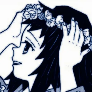 ✉️ Giyu Tomioka Demon Slayer Anime, Manga, Postać, Demon Slayer, Giyu Tomioka, Fanart, Wianek telegram sticker