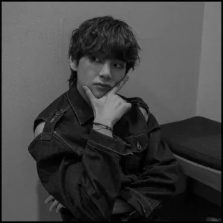 🌑 V V, BTS, K-Pop, Kim Taehyung, Idol telegram sticker