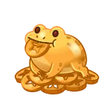 🎁 grenouille, or, richesse, crapaud, pièces, argent, fortune whatsapp sticker