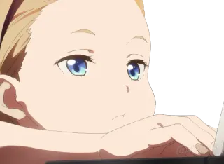 👩‍💻 anime, garota, digitando, computador telegram sticker