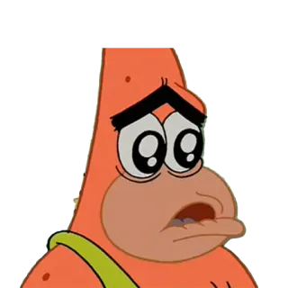 😭 Patrick Star SpongeBob SquarePants Patrick Star, SpongeBob Schwammkopf, Cartoon, Traurig, Verärgert, Figur whatsapp sticker