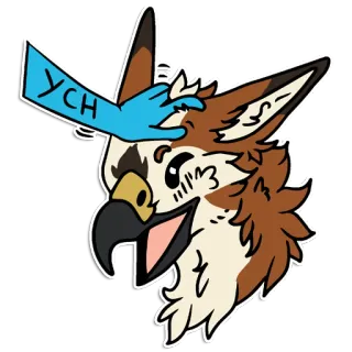 💆 YCH furry, animal, art, cartoon, digital art, sticker telegram sticker
