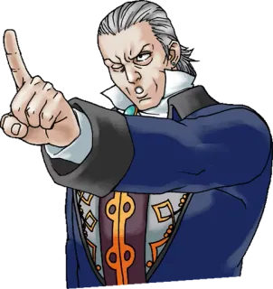 ☝ apontando, homem mais velho, terno, personagem whatsapp sticker