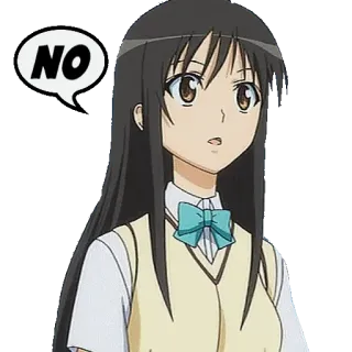 👎 NO anime, girl, no, denial telegram sticker