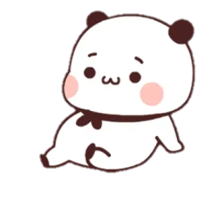 🙁 Panda, Lindo, Animal, Kawaii, Dibujos animados, Oso whatsapp sticker