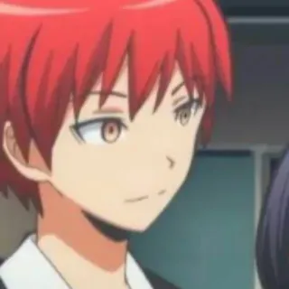 🙂 Karma Akabane Assassination Classroom Anime, Cabelo Vermelho, Karma, Karma Akabane, Assassination Classroom, Personagem telegram sticker