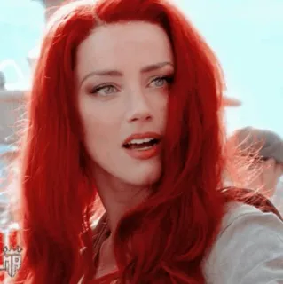 💋 Mera Aquaman Мера, Аквамен, DC Comics, Эмбер Херд, супергерой, рыжие волосы, киногерой telegram sticker
