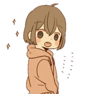 😀 Anime, Cartone animato, Carino, Personaggio, Adesivo, Arte, Illustrazione telegram sticker