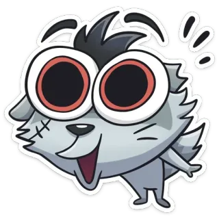 😳 Cartoon, Fröhlich, Aufgeregt, Katze, Lustig, Niedlich, Skurril telegram sticker