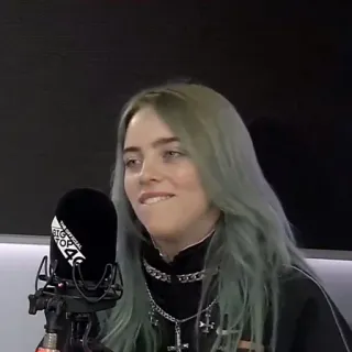 🕸 Billie Eilish Billie Eilish, cantante, celebrità, ritratto telegram sticker