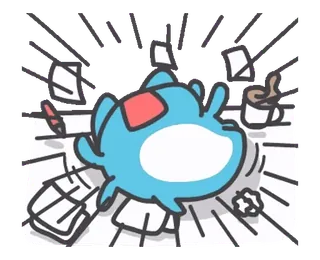 🤯 Blue blob character telegram sticker