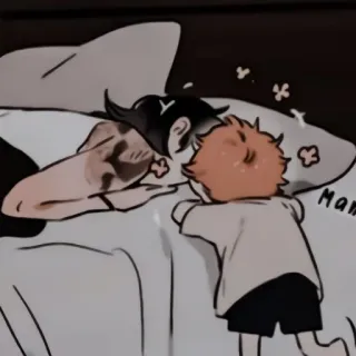 🥯 Mama rodzina, śpiący, kreskówka, miłość, syn, matka telegram sticker