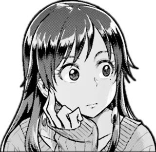 😶 manga, anime, cartoon, girl, character telegram sticker