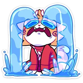 😭 crying, sad, tears, cat, cartoon, upset telegram sticker
