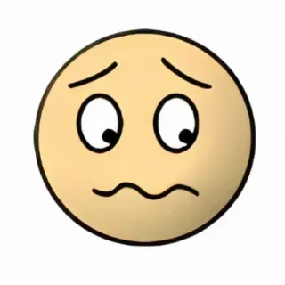 😖 emoji, smutny, zmartwiony, twarz telegram sticker