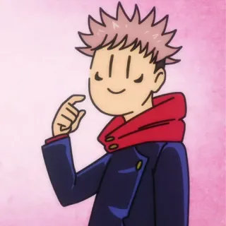 🍃 Yuji Itadori Jujutsu Kaisen anime, sticker, Yuji Itadori, Jujutsu Kaisen telegram sticker