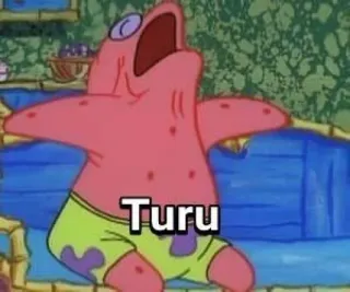 😴 Patrick Star SpongeBob SquarePants Turu Patryk Rozgwiazda, Spongebob Kanciastoporty, kreskówka, śmieszne, mem telegram sticker