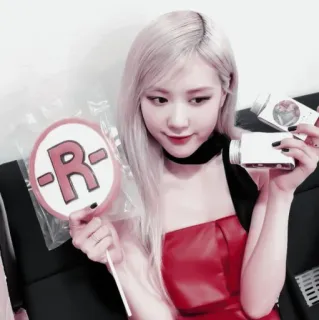 🥏 R Rosé, cantora, K-pop, BLACKPINK, biscoito whatsapp sticker
