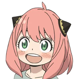 😳 Anya Forger Spy x Family Anime, Cartoon, Spy x Family, Anya Forger, süß, Manga telegram sticker