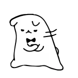 😖 gato, animal, pegatina, lindo, pajarita, dibujos animados telegram sticker