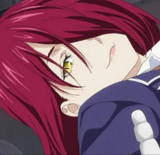 🍬 anime, female character, red hair, manga, cartoon whatsapp sticker