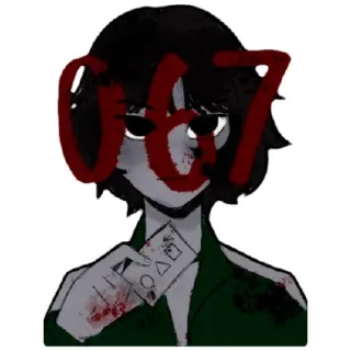 😈 067 anime, horror, violence, blood telegram sticker