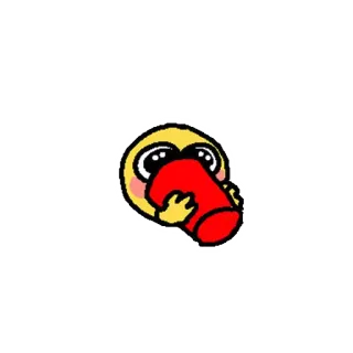 🥤 Emoji, Bebendo, Fofo, Olhos, Copo Vermelho telegram sticker