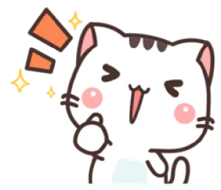 👍 mèo, động vật, dễ thương, kawaii, biểu tượng cảm xúc, nhãn dán, vui vẻ whatsapp sticker