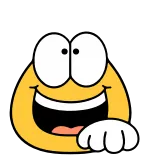 👋 Emoji, Desenho animado, Smiley, Rosto, Feliz telegram sticker