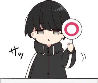 ⭕ サッ Anime, Cercle, Japonais, Personnage telegram sticker
