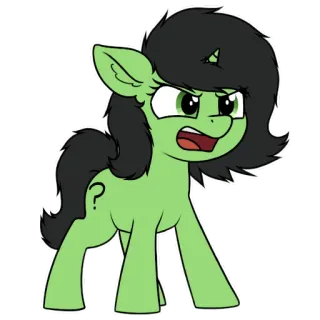 🙀 小马, 动物, 卡通, 问题, 贴纸 telegram sticker