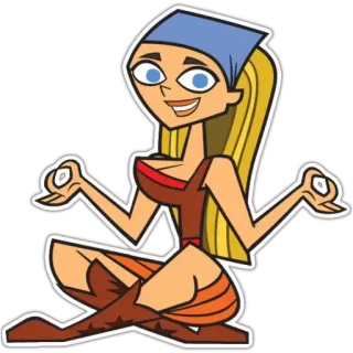 😌 Lindsay Total Drama Total Drama, Cartoon, Lindsay, Character, Yoga telegram sticker
