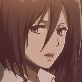 💗 Mikasa Ackerman Attack on Titan Anime, Manga, Mädchen, Charakter telegram sticker