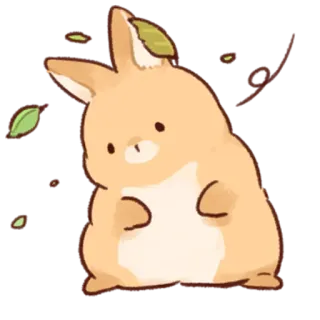 🍃 bunny, cute, animal, rabbit, kawaii, adorable, pet telegram sticker