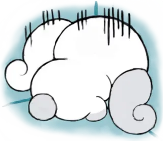 ☁ 구름, 비, 날씨, 만화, 일러스트, 그림 telegram sticker