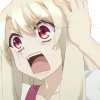 😱 Illyasviel von Einzbern Fate/stay night Аниме, Шок, Ужасы, Илиясфиль фон Айнцберн, Fate/stay night telegram sticker