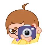 ⭐ Gourmet Cookie Run Cookie Run, Gourmet, camera, photography, cartoon, chibi, cute telegram sticker