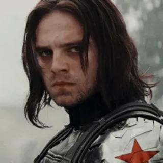 😐 Bucky Barnes Баки Барнс, Зимний Солдат, Marvel, Супергерой, Себастьян Стэн telegram sticker