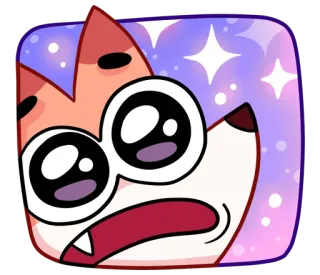 🌌 cartoon, fox, cute, kawaii, adorable telegram sticker