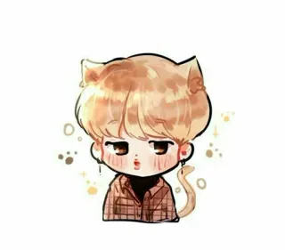 🍭 chibi, Katze, Anime, Cartoon, süß, kawaii, Fanart telegram sticker