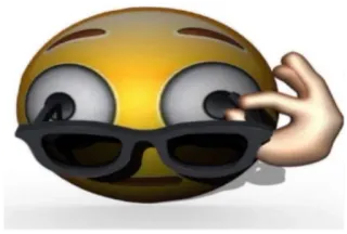 👌 Emoji, Zonnebril, Meme, Grappig, Cool, Gezicht whatsapp sticker