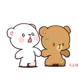 😠 熊, 可爱, 卡通, 动物, 迷人, 插画 telegram sticker