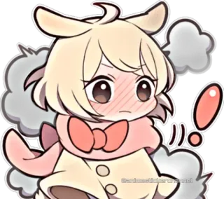 😳 Anime, Niedlich, Kawaii, Cartoon, Sticker, Charakter, Illustration telegram sticker