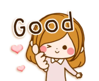 👩‍❤️‍👨 Good Мультфильм, Хорошо, Позитивный, Сердечки, Милый telegram sticker